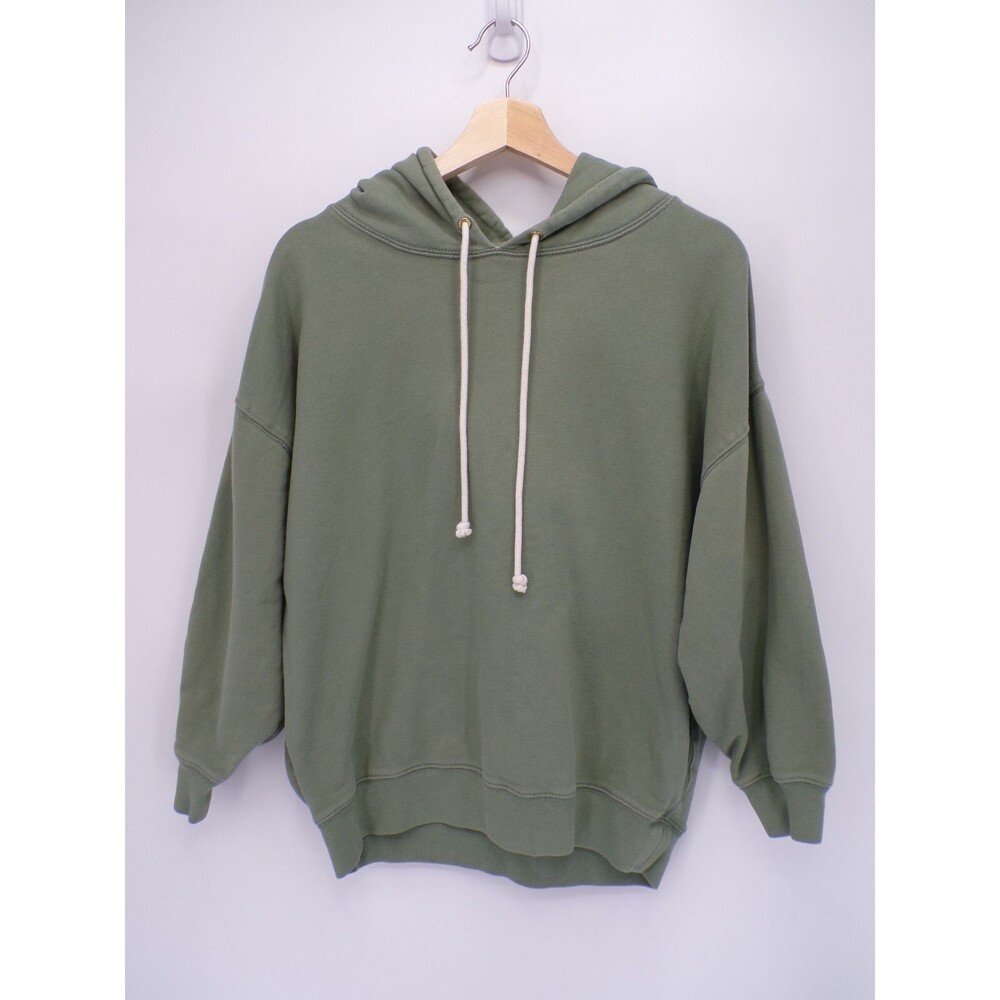 J Crew Womens University Terry Oversized Hoodie Green Size XS
